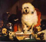 Sir edwin henry landseer,R.A. Laying Down The Law painting
